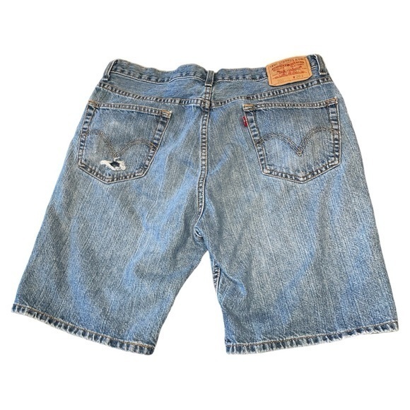 Levi’s 505‎ Jean Shorts Cotton Men’s Size 36 Regular Fit Light Wash - Picture 1 of 6